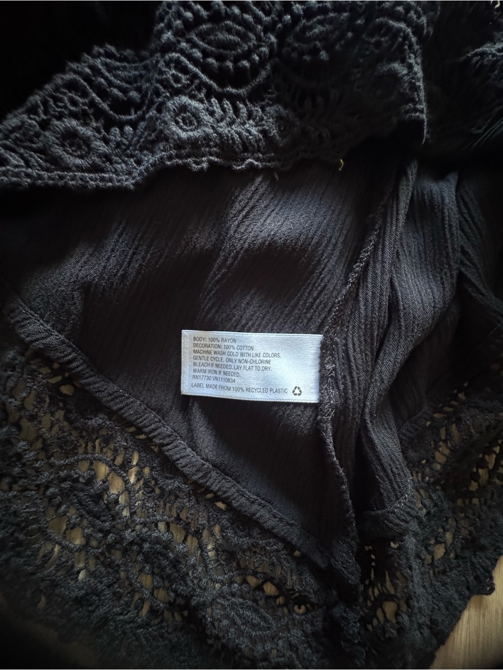 Mossimo Supply Co. Black Lace-Hem Swing Cami - Picture 7 of 8